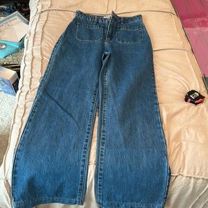 Rollas high rise wide leg size 27 medium blue